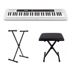 Teclado Casio Casiotone CT-S200 WH Banqueta e Estante Kit Teclado Casio Casiotone CT-S200 WH Banqueta e Estante Kit