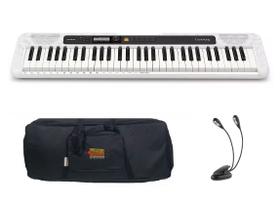 Teclado Casio Casiotone CT-S200 WH Com Capa e Luminária Kit