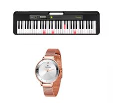Teclado Casio Casiotone LK-S250 e Relogio Dk Dk11164-4 Kit