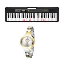 Teclado Casio Casiotone LK-S250 e Relogio Dk Dk11235-3 Kit