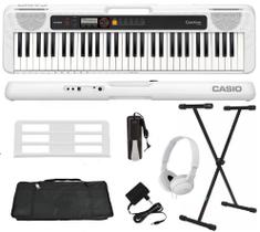 Teclado Casio CT-S200 61 Teclas Branco + Suporte + Capa + Pedal + Fone