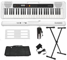Teclado Casio CT-S200 61 Teclas Branco + Suporte + Capa + Pedal