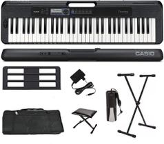 Teclado Casio CT-S300 61 Teclas Preto + Suporte + Capa + Pedal + Banco Teclado Casio CT-S300 61 Teclas Preto + Suporte + Capa + Pedal + Banco