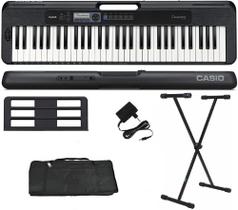 Teclado Casio CT-S300 61 Teclas Preto + Suporte + Capa