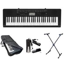 Teclado Casio CTK-3500 61 teclas Preto + Suporte + Capa + Pedal Teclado Casio CTK-3500 61 teclas Preto + Suporte + Capa + Pedal