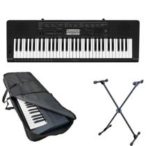 Teclado Casio CTK-3500 61 teclas Preto + Suporte + Capa Teclado Casio CTK-3500 61 teclas Preto + Suporte + Capa