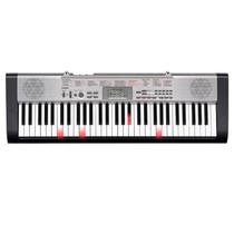 Teclado Casio LK-130 Cinza com 61 Teclas Iluminadas e 100 Timbres S Key Lighting Keyboard