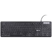 Teclado Chocolate SLIM Multimidia Teclas Redondas LED Branco 1.8 Metros USB - TC200