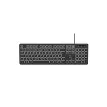 Teclado Com Fio Light 3 Níveis e LED Ajustável Teclas Silenciosas e Conexão Usb Preto - TC268