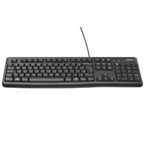 Teclado com Fio Logitech K120 Multimídia Preto