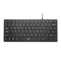 Teclado Com Fio Mini Multimídia Conexão Usb Cabo De 150Cm Teclas Chocolate Preto - Tc154