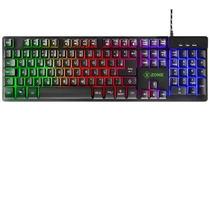Teclado Com Fio Semi mecânico Gamer Xzone Gts01, RGB,19 Teclas AntiGhosting e 12 Teclas Multimídia, ABNT2, Preto