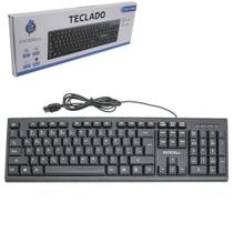 Teclado com fio usb classico preto exocell Teclado com fio usb classico preto exocell