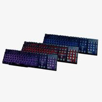 Teclado com fio USB Gamer Multimídia ABNT2 Semi-Mecânico c/ LED Backlight Force-X TC201 Preto - OEX