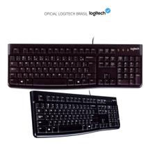 Teclado com fio USB Logitech K120 ABNT2 - Preto
