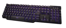 Teclado Com Fio USB OEX Gamer Destroyer Preto Com LED - TC299