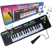 Teclado Com Microfone Piano Infantil Brinquedo Musical