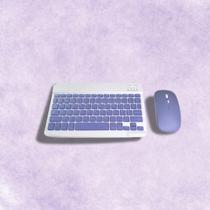 Teclado Com Mouse Bluetooth Sem Fio Colorido Wireless Not PC tablet