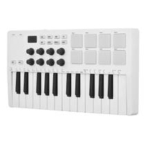 Teclado Controlador MIDI 25 Teclas M-Vave SMK25 Branco Teclado Controlador MIDI 25 Teclas M-Vave SMK25 Branco