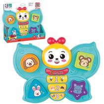 Teclado de Brinquedo Interativo Borboleta com Sons e Luzes 2802 - Cotiplás