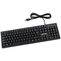 Teclado de computador Manhattan Wired Basic Black 104 teclas