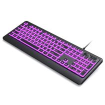 Teclado de computador retroiluminado Luzarriba com impressão grande de 7 cores Teclado de computador retroiluminado Luzarriba com impressão grande de 7 cores