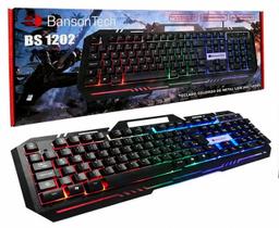 Teclado de Metal Semi Mecânico Gamer RGB Banson Tech BS1202 Teclado de Metal Semi Mecânico Gamer RGB Banson Tech BS1202
