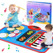 Teclado de piano e conjunto de bateria Musical Mat Toys Oripira 2 em 1 Teclado de piano e conjunto de bateria Musical Mat Toys Oripira 2 em 1
