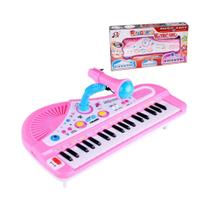Teclado De Piano Eletrônico Infantil 61 37 Teclas Com Microfone Instrumento Musical Brinquedo