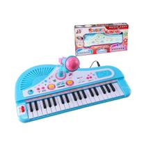 Teclado De Piano Eletrônico Infantil De 37 Teclas Com Microfone Instrumento Musical Educacional