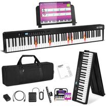 Teclado de piano EYTSE de 88 teclas dobrável em tamanho real, semipesado