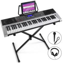 Teclado de Piano MUSTAR MEK-300 de 61 Teclas com Suporte - Ideal para Iniciantes