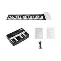Teclado De Piano Portátil De Silicone Enrolável De 49 Teclas, Órgão Eletrônico Dobrável Para