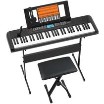 Teclado de Piano Portátil JIKADA 61 Teclas com LCD - 300 Timbres