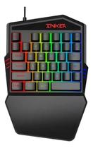Teclado de uma mão gamer INKER cor preto com luz rainbow modelo k99 Teclado de uma mão gamer INKER cor preto com luz rainbow modelo k99
