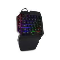 Teclado De Uma Mão Knup Kp TE133 Para Jogos Semi Mecanico Teclado De Uma Mão Knup Kp TE133 Para Jogos Semi Mecanico