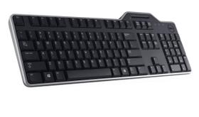 Teclado Dell KB813 preto USB inglês com leitor de cartão inteligente