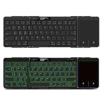 Teclado Dobrável Bluetooth JOMAA com Retroiluminação RGB e Touchpad Teclado Dobrável Bluetooth JOMAA com Retroiluminação RGB e Touchpad
