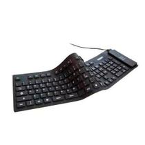 Teclado Dobrável Flexível De Silicone Usb 108 Teclas À Prova dagua Preto