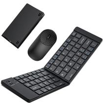 Teclado Dobrável Portátil Bluetooth + Mouse Sem Fio Wireless para Notebook Celular e Tablet