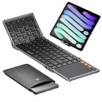 Teclado dobrável ProtoArc XK01 TP Bluetooth 5.1 Preto Cinza
