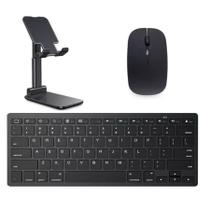 Teclado E Mou Bluetooth, Sup P/iPad Air 5 10,9 2022 Preto Teclado E Mou Bluetooth, Sup P/iPad Air 5 10,9 2022 Preto