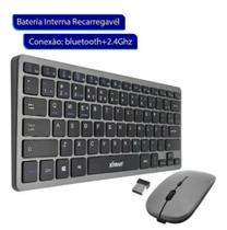 Teclado E Mouse Bluetooth E Wireless Ultra fino Silencioso Teclado E Mouse Bluetooth E Wireless Ultra fino Silencioso