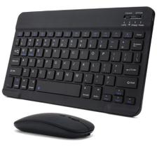 Teclado e mouse Bluetooth recarregável, ultrafino, portátil, compacto, s fio, para tablet, celular,