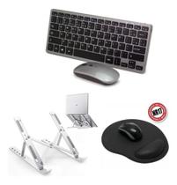 Teclado E Mouse Bluetooth+ Sup +mouse Pad P/ Notebook Dell Cor do teclado Cinza Teclado E Mouse Bluetooth+ Sup +mouse Pad P/ Notebook Dell Cor do teclado Cinza