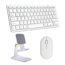 Teclado E Mouse Bluetooth, Sup P/iPad Air 5 10,9 2022 Branco