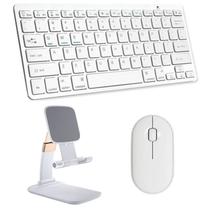Teclado e Mouse Bluetooth, Suporte para Galaxy Tab E 9.6" T560/T561 - Branco Teclado e Mouse Bluetooth, Suporte para Galaxy Tab E 9.6" T560/T561 - Branco