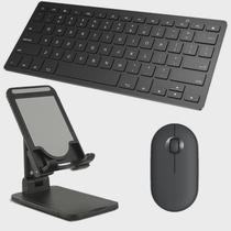 Teclado e Mouse Bluetooth, Suporte para Galaxy Tab S6 Lite P615 Preto