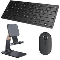 Teclado e Mouse Bluetooth, Suporte para iPad 5 e 6 - 9,7" Preto