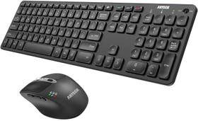 Teclado e mouse Bluetooth universal para vários dispositivos Arteck, teclado Bluetooth sem fio de tamanho completo e conjunto de mouse ergonômico para Windows, iOS, Android, computador, desktop, laptop, iPad, tablet, smartphone Teclado e mouse Bluetooth universal para vários dispositivos Arteck, teclado Bluetooth sem fio de tamanho completo e conjunto de mouse ergonômico para Windows, iOS, Android, computador, desktop, laptop, iPad, tablet, smartphone